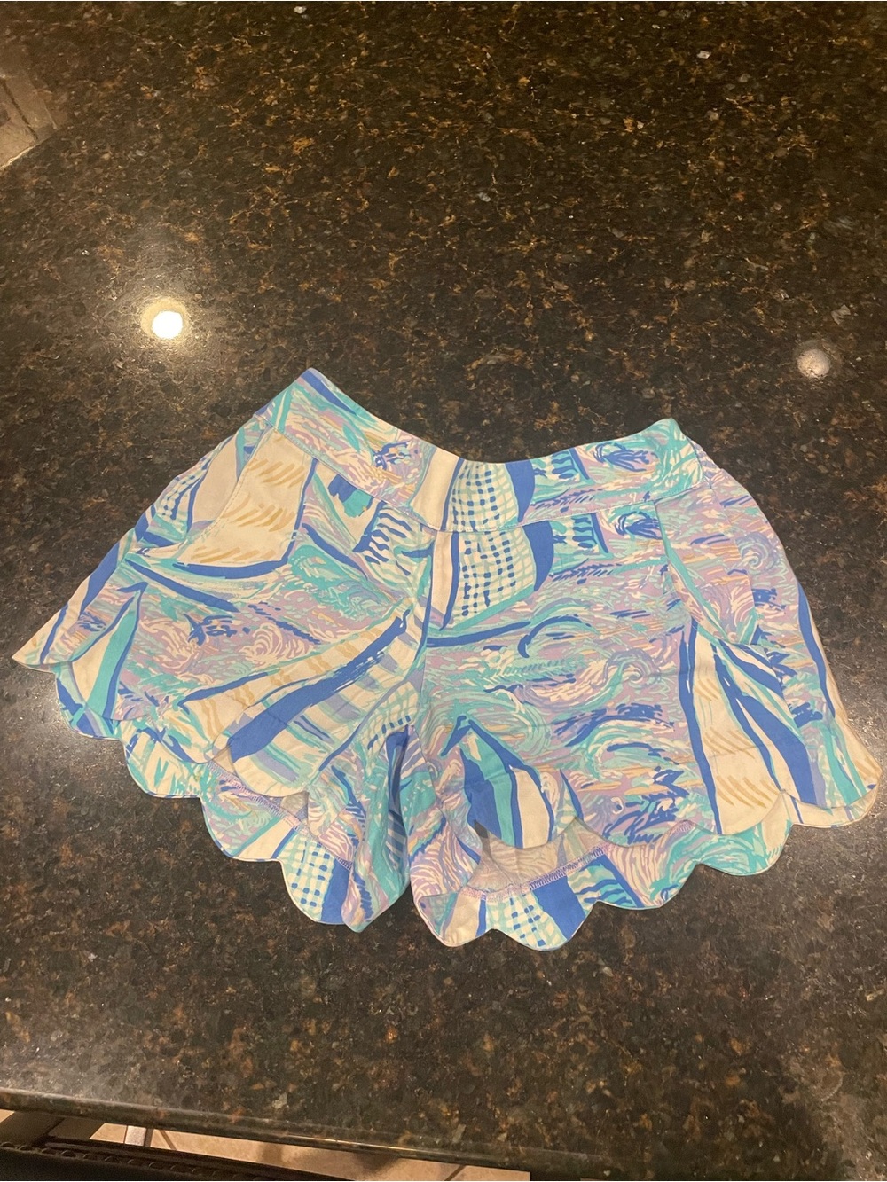 Lilly Pulitzer purple and Blue Patterned Women's Shorts